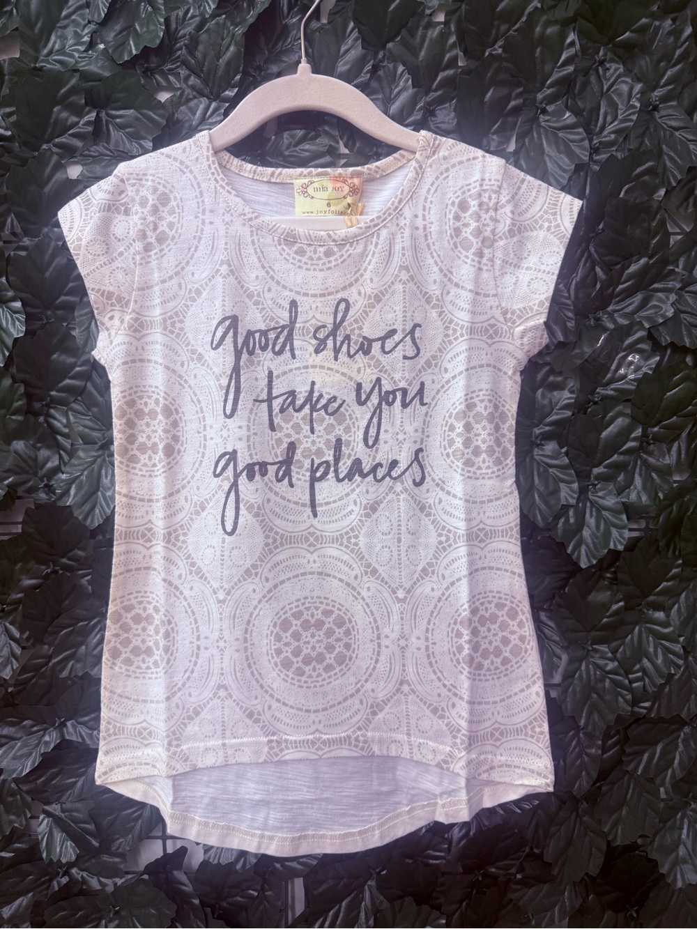 Joyfolie Girls Good shoes take you good places T-shirt